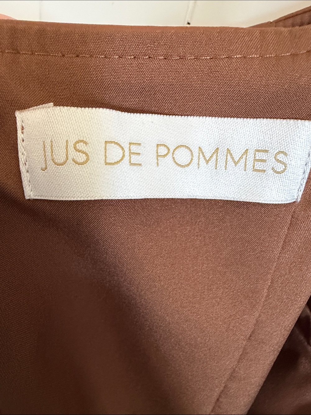 Jus Des Pommes Faux Leather Brown Dress Small Edgy Feminine Earthy Grunge Indie - Picture 9 of 15